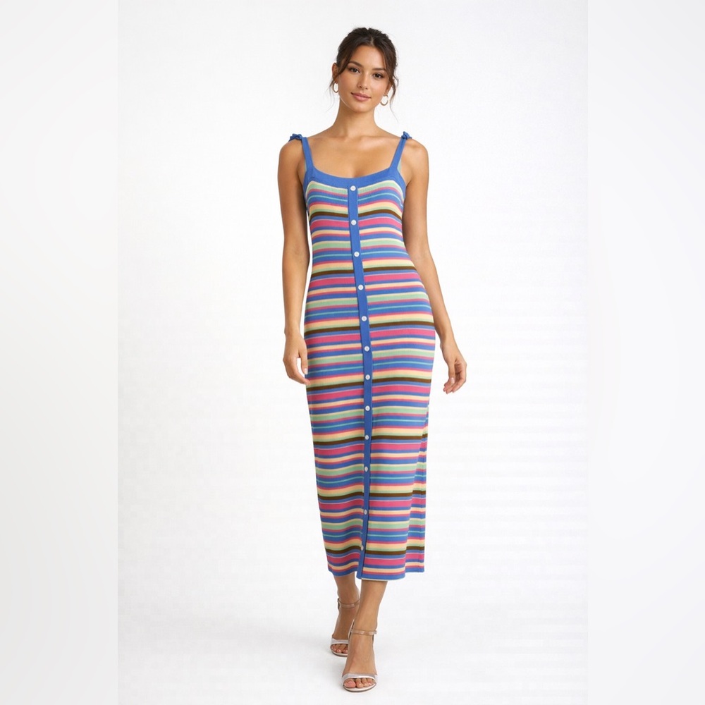 FRNCH Multicolor Striped Knit Top